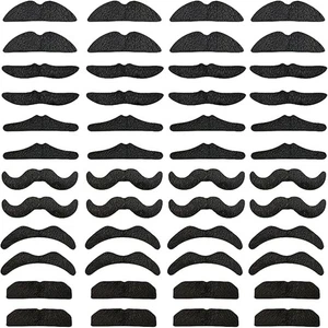 Fake Mustaches, 48 Pieces, Party Supplies, Artificial Mustaches - Picture 1 of 3