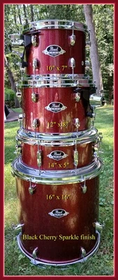 珍珠出口壳包 (10 英寸汤姆 - 12 英寸汤姆 - 14 英寸 SNARE - 16 英寸地板汤姆) — 第 1/4 张图片