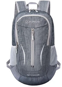 ZOMAKE 25L Ultra Lightweight Packable Backpack, Foldable Hiking Backpack, Gray - Picture 1 of 1