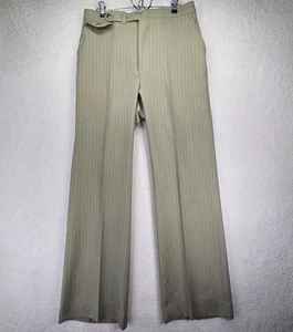 Vintage Schlaghose Bootcut Herren 31x34 Nadelstreifen Polyester Disco Schlaghose - Bild 1 von 11