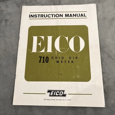 Medidor de inmersión de rejilla vintage EICO modelo 710, manual, 1959 Foto 1 de 4