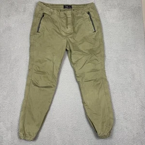 Abercrombie Fitch Men Cargo Jogger Pants Olive Green Stretch Size XL - Picture 1 of 9