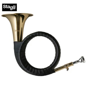 Stagg WS-FS275S Brass Hunting Horn Key of Bb with Mouthpiece and Carry Case - Picture 1 of 1