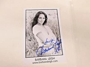 Barbara Leigh   "movie and tv star Chips/Harry O  "  Hand Signed 4 x 6  w/coa    - Picture 1 of 1