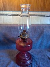 Vintage Eagle Oil Lamp Ruby Red (See Description and Photos)
