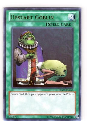 Yu-Gi-Oh TCG Upstart Goblin LCYW-EN265 Unlimited Ultra Rare Card NM - Image 1 of 2