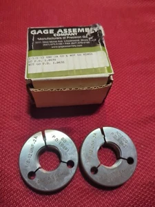 Gage Assembly Company 1 1/8 12 UNF 2A THREAD RING GAGES 1.0691 and 1.0631 (RG9) - Picture 1 of 9