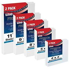 US Art Supply Multi-Pack 2-Ea of 4x4, 5x7, 8x10, 9x12, 11x14. Professional