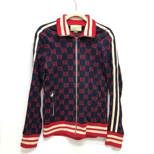 GUCCI 496919 GG Jacquard Stampa All Over Truck Maglie Parka Giacca con Zip