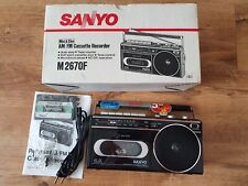 Vintage Radio Magnetofon Sanyo M2670F Vintage Retro Japonia jakość Praca Nowość