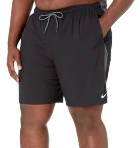 Pantalones Cortos Nike Grandes y Altos 9" Contend Volley Swing Negros Para Hombre Talla L Nuevos - Imagen 1 de 7