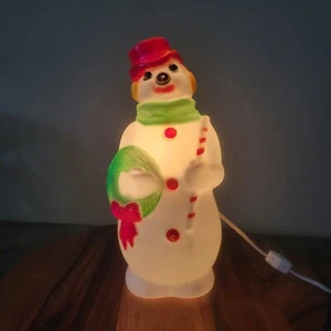 Vintage 1968 Empire 13" Snowman Blow Mold Light ~ Indoor Only ~ Tested & Works - Picture 1 of 13