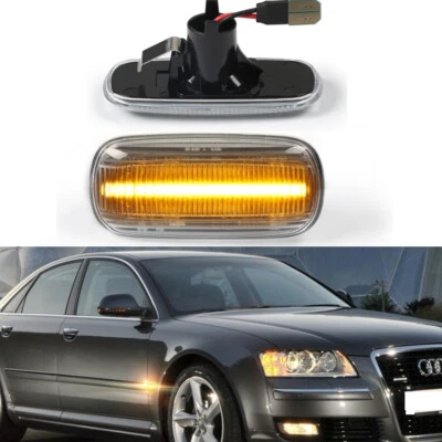 For Audi A6 A8 A2 A3 A4 TT 8N Sequential LED Side Marker Blinker Signal Light 2x - Image 1 of 4