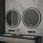 Hd Led Wall Mirrors Bathroom Vanity Mirror Makeup W/ Frame Anti-fog 3500k-6500k