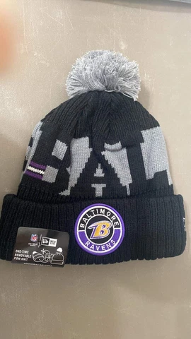 Baltimore Ravens New Era Football Beanie Embroidered Knit Cap Sideline Hat USA Cover