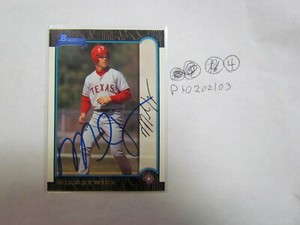 1999 Bowman Mike Zywica Signed Baseball Card 2