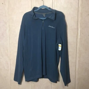 Sudadera Eddie Bauer Pullover Adulto XL Azul Teal 1/4 Cremallera - Nueva con Etiquetas - Imagen 1 de 7