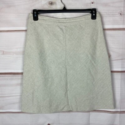 Falda Isaac Mizrahi Target para mujer 8 beige mezcla de lino línea A hasta la rodilla lisa Foto 1 de 4