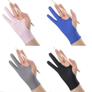 Zwei Doigt Anti-Fouling-Handschuh Künstler Zeichnung Stift Grafik Tablette ≥ - Bild 1 von 16