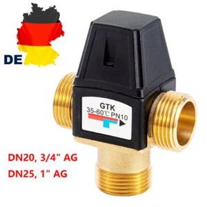 3-Wege Brauchwassermischer Mischautomat Trinkwasser 1" 3/4" AG Thermostatventil - Bild 1 von 13