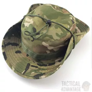 Sombrero de selva Multicam Boonie Bush ala ancha ejército militar gorra solar cadete cubo Reino Unido - Imagen 1 de 3