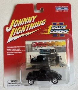 Johnny Lightning Willys Gassers II 2002 1933 Willys Driver: Art Gustafson Black - Imagen 1 de 5