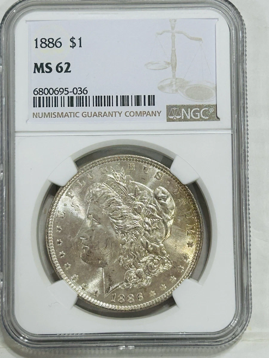 MS 62 Graded 1886 Year Morgan US Dollars (1878-1921) for sale | eBay