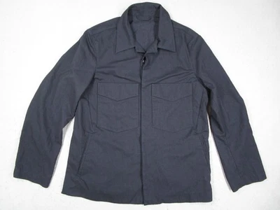 Chaqueta Acne Studios Para Hombres 50 Azul Marino Tareas Abrigo Bolsillos Ocultos con Botones MAWEL PSS18 Foto 1 de 4