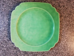 RARE Homer Laughlin Riviera Green Dinner Plate 10" 1938-1950 READ DESCRIPTION - Picture 1 of 9