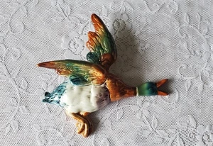 BESWICK FLYING MALLARD DUCK CERAMIC POCKET WALL PLAQUE * 596/2 * SEE DESCRIPTION - Picture 1 of 10