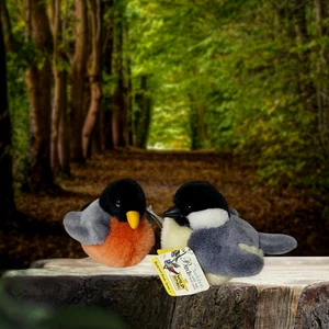 Lot of 2 Audubon Birds Plush with Bird Calls Robin and Chickadee Need Batteries - Picture 1 of 7