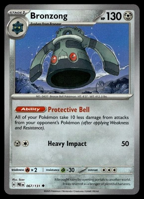 Bronzong (Poke Ball Pattern) 067/131 SV: Prismatic Evolutions - Image 1 of 2