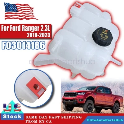 For Ford Ranger 2019-2023 2.3L Radiator Coolant Reservoir w/ Cap  US - Imagem 1 de 4