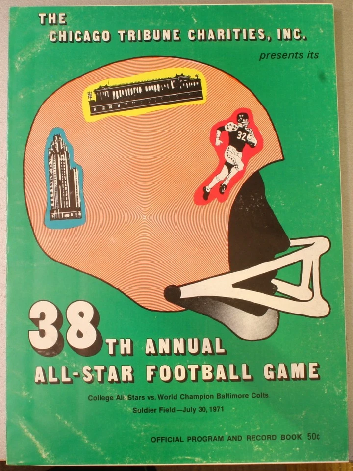1971 College All Stars Baltimore Colts Program Unitas Alzado Dierdorf Ham - Image 1 of 1