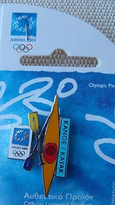 KAYAK CANOA - PIN DE LOS JUEGOS OLÍMPICOS DE ATENAS 2004 - ¡MUY RARO! Hecho por Trofe - Imagen 1 de 1