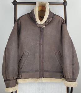 Vintage Flight Equipment Größe Small B-3 Leder Lammfell Flieger Bomber Jacke NYC - Bild 1 von 24