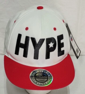 HYPE Streetwear City Hunter Gorra Bordada Ajustable Talla OSFA Sombrero Blanco Rojo  Foto 1 de 4