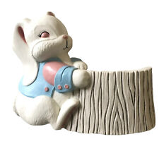 Burwood Bunny Rabbit Wall Pocket Hanger Plaque Baby Boy Nursery Easter 