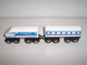 BRIO Wooden Intercity Express Commuter Train & Passenger Coach Car Fits Thomas - Picture 1 of 5