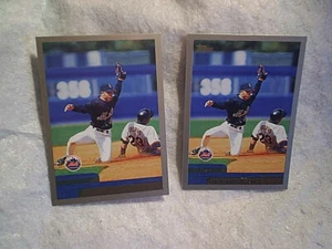 2000 REY ORDONEZ VARIATION MISPRINT TOPPS CARD #37 With Regular Card,NY METS - Picture 1 of 3