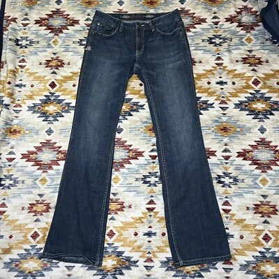 Pantalones de mezclilla para mujer Y2k tiro bajo Adiktd 31x 35 Bootcut Foto 1 de 4