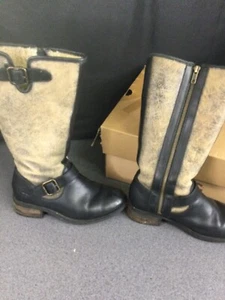 UGG brown  Biker Boots Suede Ladies UK 4.5 -/37 chancery - Picture 1 of 6