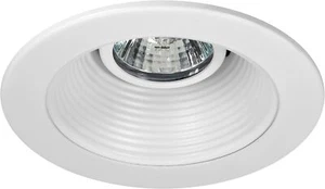NICOR Lighting 4 inch White Recessed Baffle Trim for MR16 Bulb (14002)  - Picture 1 of 8