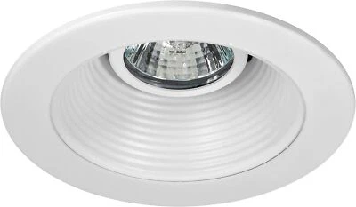 NICOR Lighting 4 inch White Recessed Baffle Trim for MR16 Bulb (14002)  - Image 1 of 4