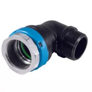 Unipipe 63 mm 2 1/2'' Aluminum Compressed Air 90 Elbow 2'' MNPT UACM9.063050 - Picture 1 of 3