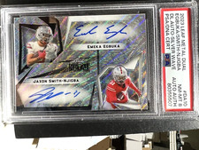 Jaxon Smith-Njigba Emeka Egbuka 2023 Leaf Wave Silver Dual RC Auto only /1 READ✔