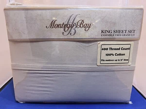NEW--4 piece Montego Bay 400-TC KING Sheet Set--100% Cotton--beige or light tan - Picture 1 of 6