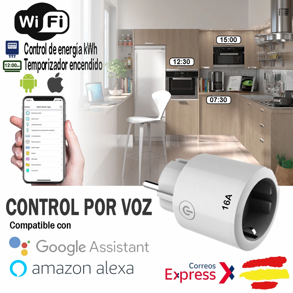 Ahorra luz Enchufe programable WIFI horario Smart Lavadora Control Consumo - Imagen 1 de 1