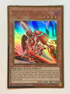 Yugioh Maximum Gold: El Dorado Rokket Tracer MGED-EN020 Oro Raro Casi Nuevo/Muy Nuevo - Imagen 1 de 1
