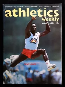 Athletics Weekly Magazine August 11 1984 mbox1466 Carl Lewis - Picture 1 of 1
